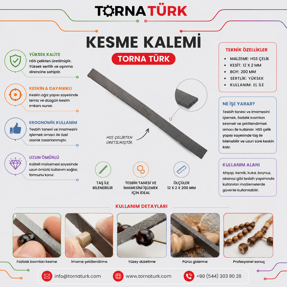 kesme kalemi 12 x 2 mm (HSS)
