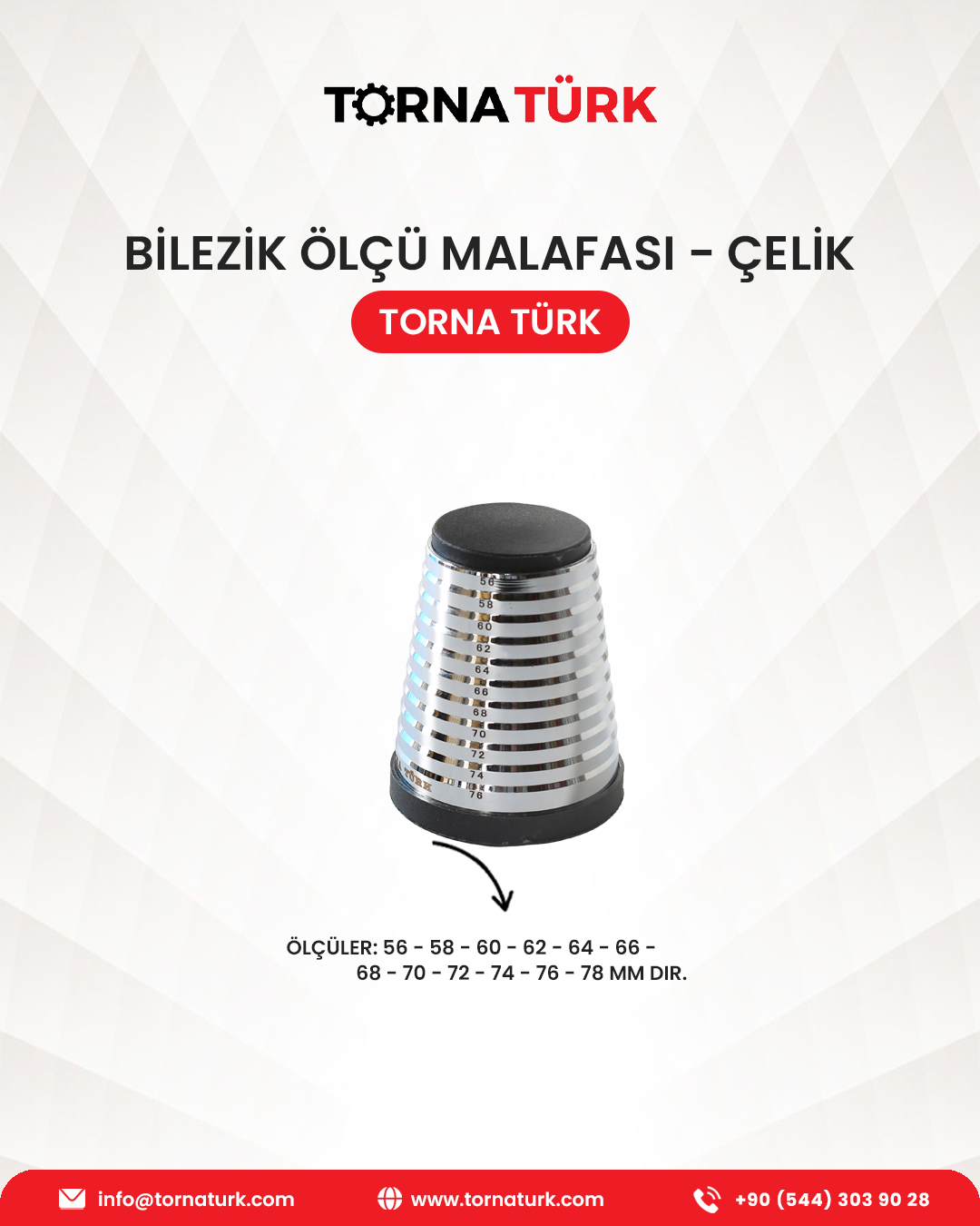 bilezik ölçü malafası - çelik gövde