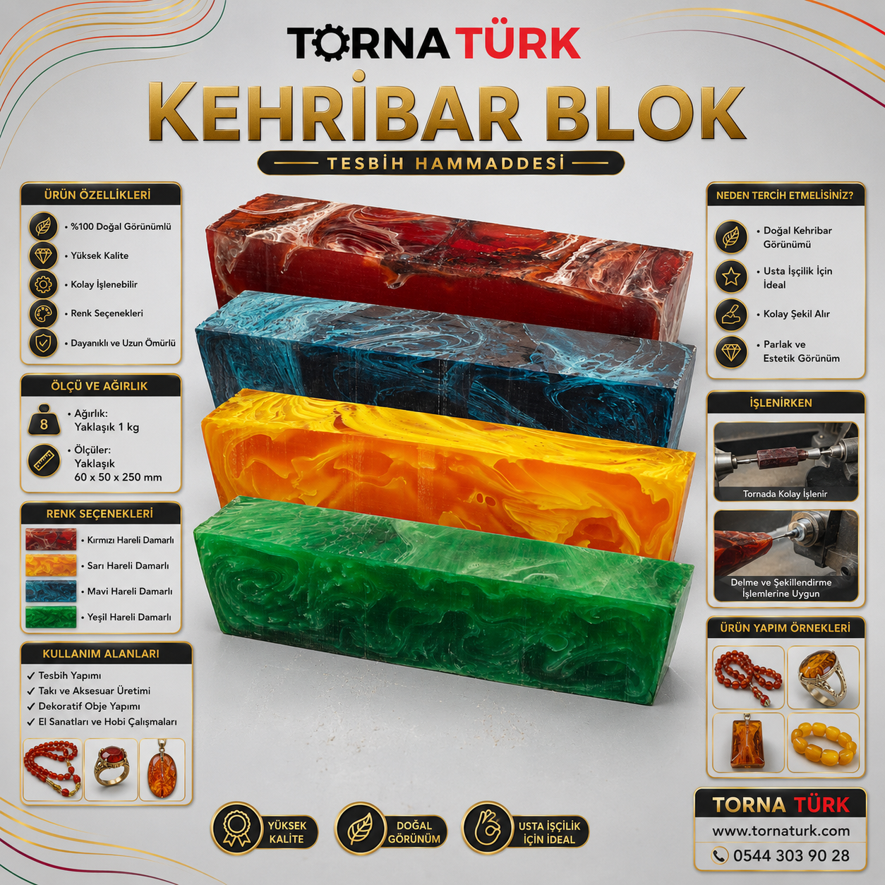 blok kehribar - renkli hareli blok lar