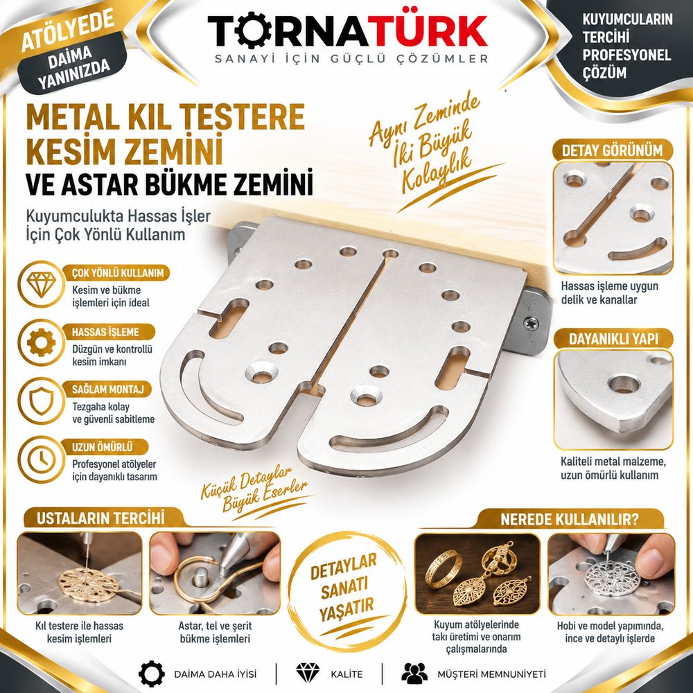 kıl testere kesim metal takozu - astar bükme tablası