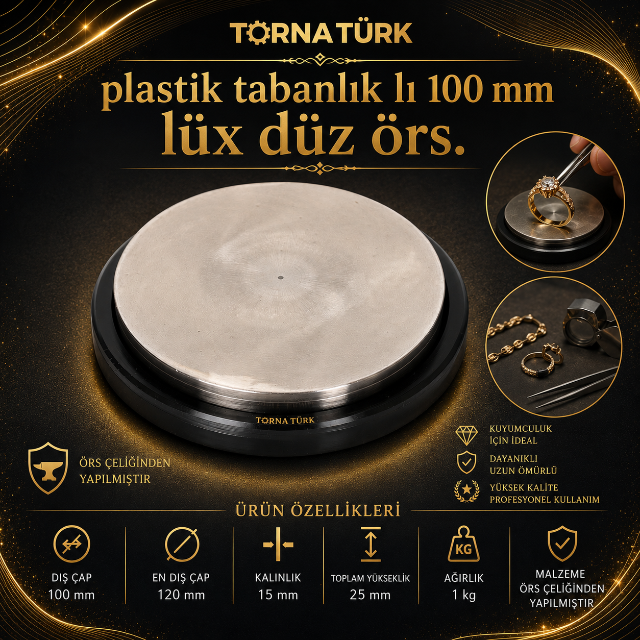düz örs - çalışma zemini - çelik plaka