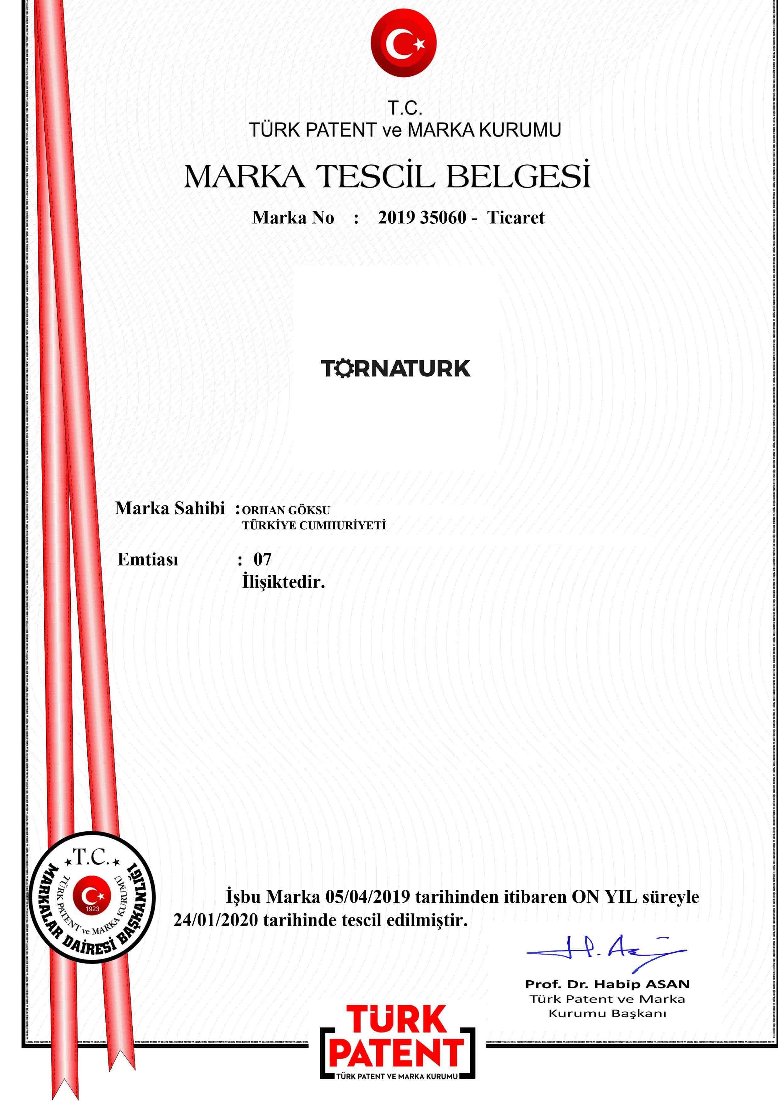 Torna Türk Marka Tescil Patenti