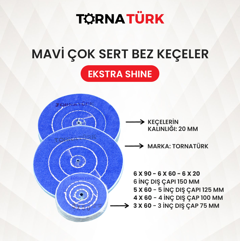 mavi çok sert bez keçeler  -  extra shine