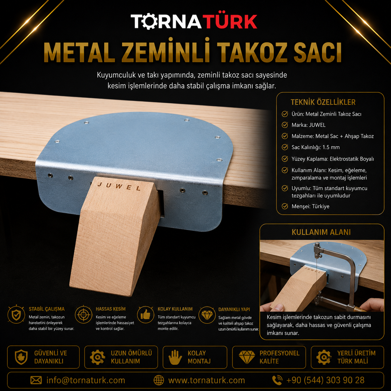 metal zeminli takoz sacı