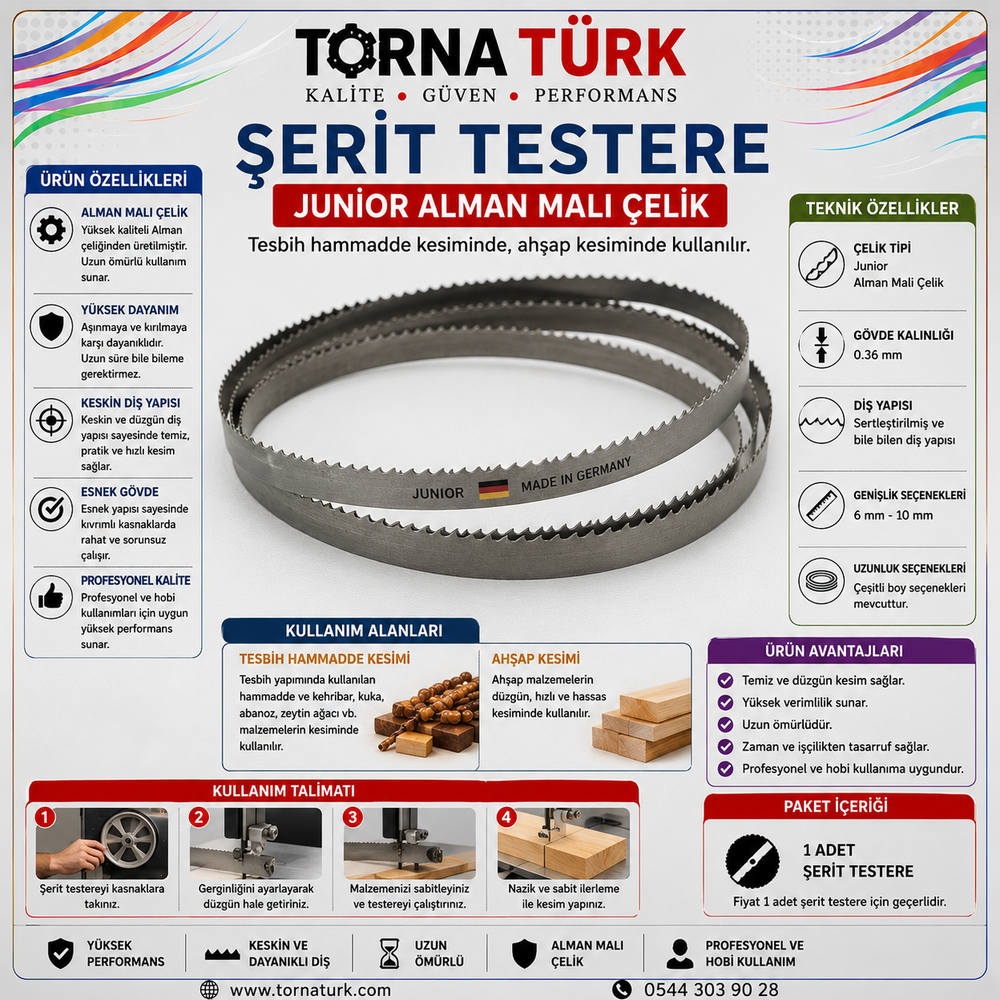 şerit testere - JUNİOR ALMAN MALI ÇELİK