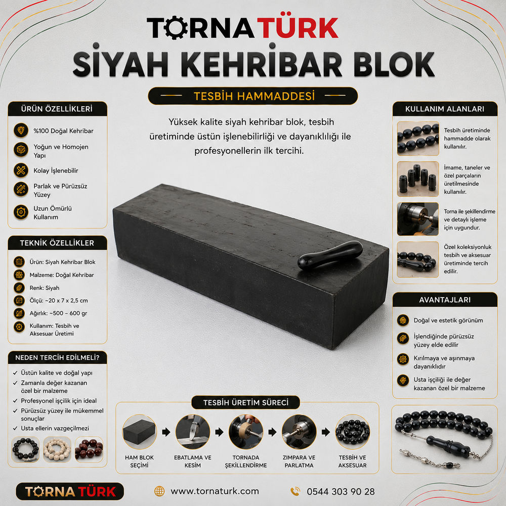 siyah kehribar blok