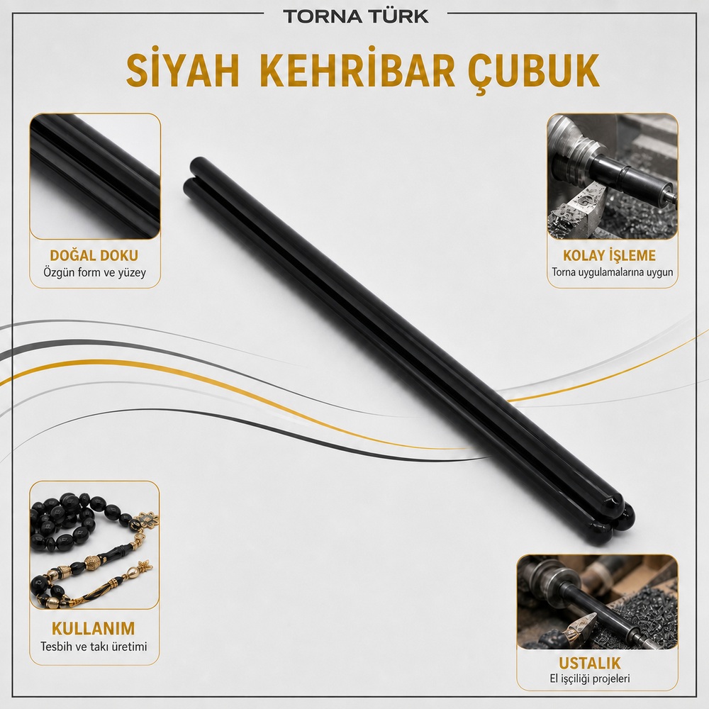 siyah kehribar çubuk