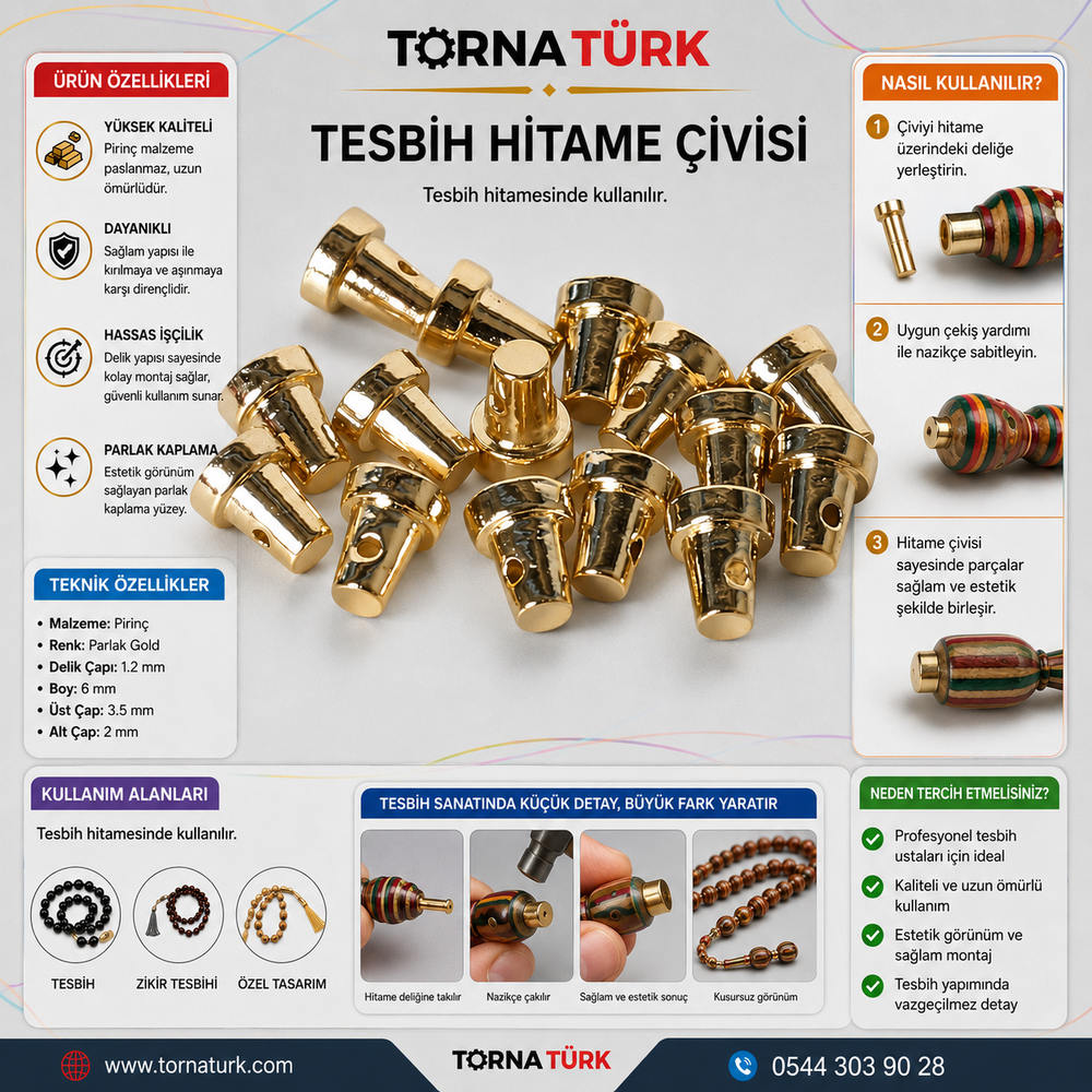 tesbih hitame çivisi - imzası - 100 adet