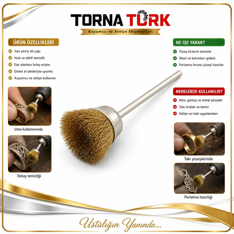 sarı çanak tel fırça