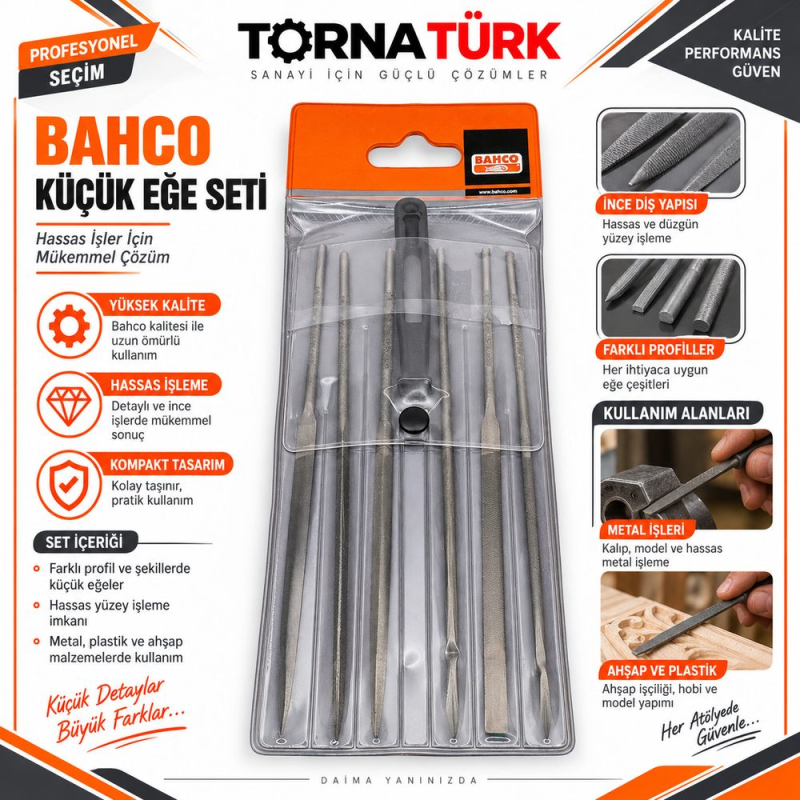 bahco küçük eğe seti