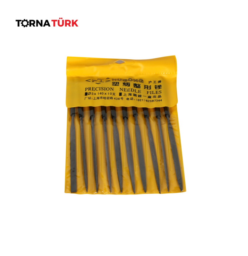 çelik eğe seti çap 3 x 140 x 10 mm