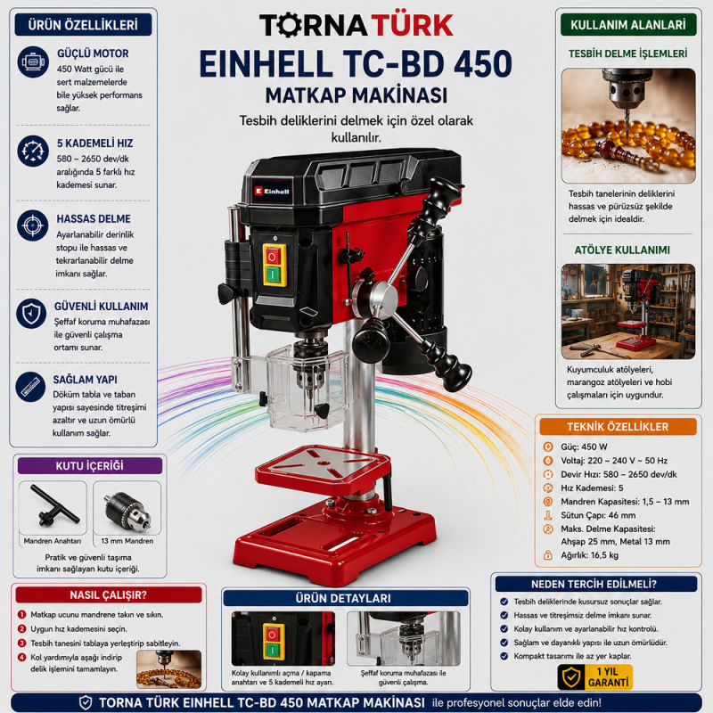 Einhell TC-BD 450, Sütunlu Matkap