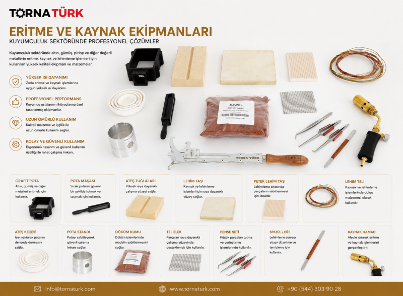 Kuyumculuk Kaynak ve Döküm Ekipmanları