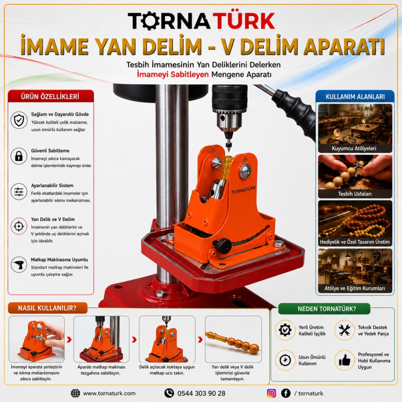 imame V delim mengenesi - açılı mengene - çatal delim