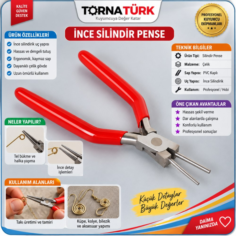 ince silindir pense