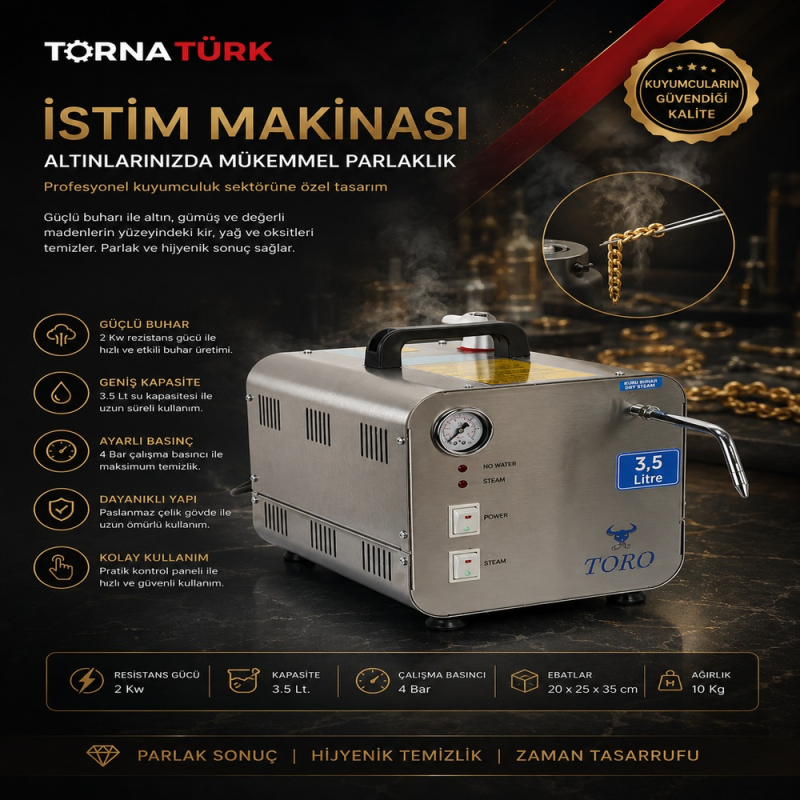 istim makinası 3.5 litre toro marka / steam engine