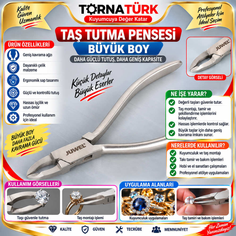 büyük taş tutma pensesi