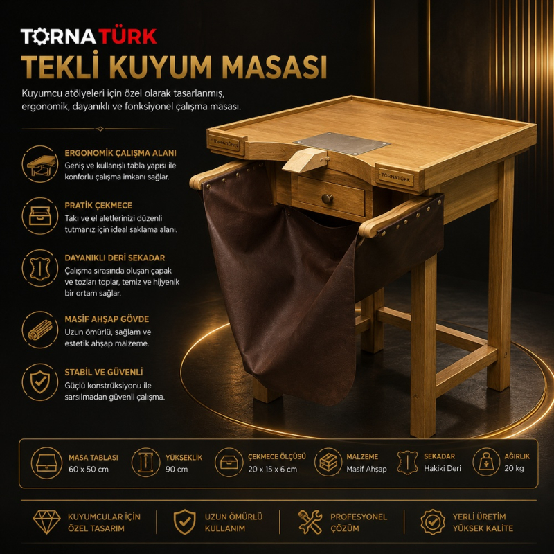 tek kişilik kuyumcu masası - sedakar masası / Single-person jeweler's desk - Sedakar desk