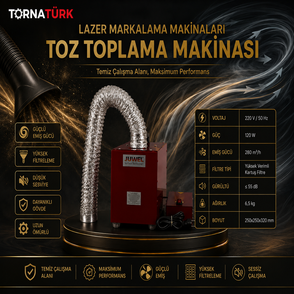 orta boy vakumlu toz toplama makinası ( Lazer vakum makinası / Laser vacuum machine ) / dust collecting machine