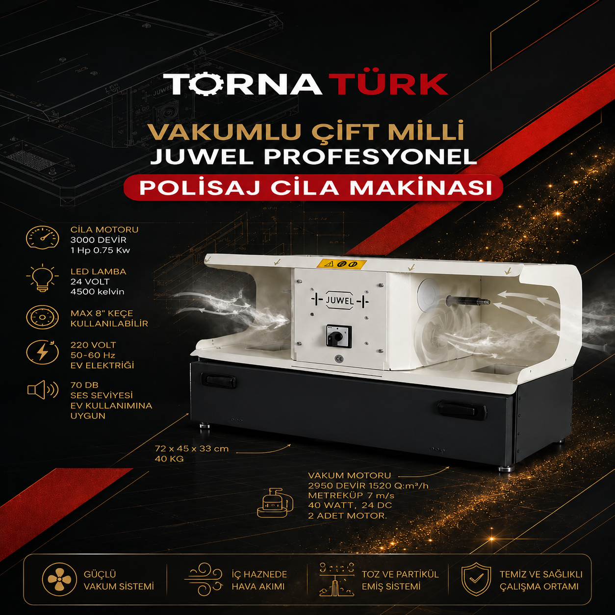 vakumlu çift milli profesyonel polisaj cila makinası ( kuyumcu ve tesbih  polisaj makinası ) saat ve dental diş parlatma makinası / polishing machine