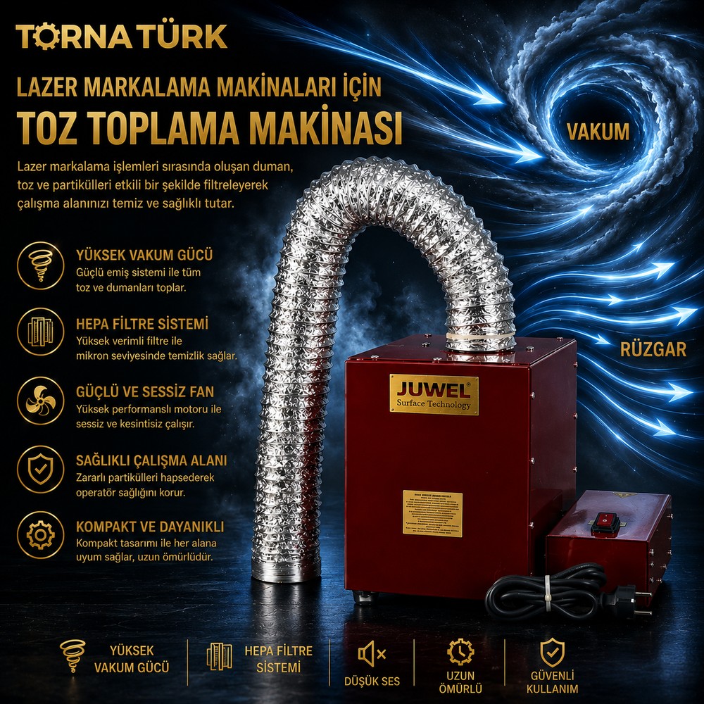 vakumlu toz toplama makinası ( Lazer vakum makinası / Laser vacuum machine ) / dust collecting machine