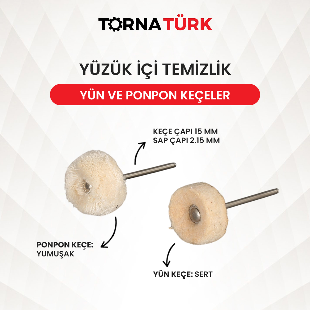 yüzük içi temizlik yün keçe ve ponpon keçeler