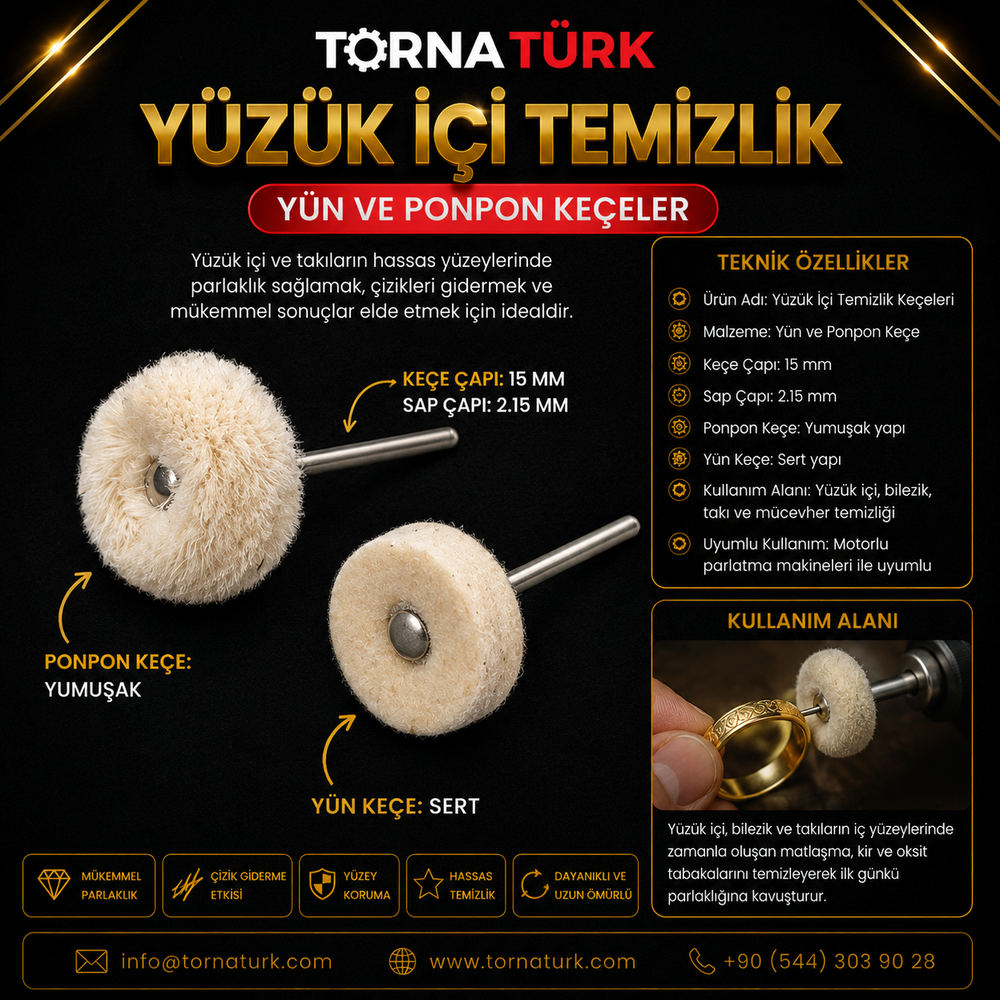 yüzük içi temizlik yün keçe ve ponpon keçeler