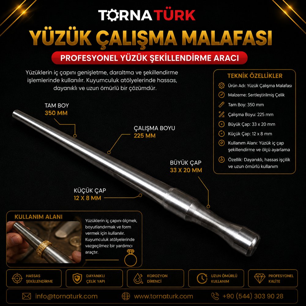 yüzük ve halka çalışma malafaları ( yuvarlak çelik )