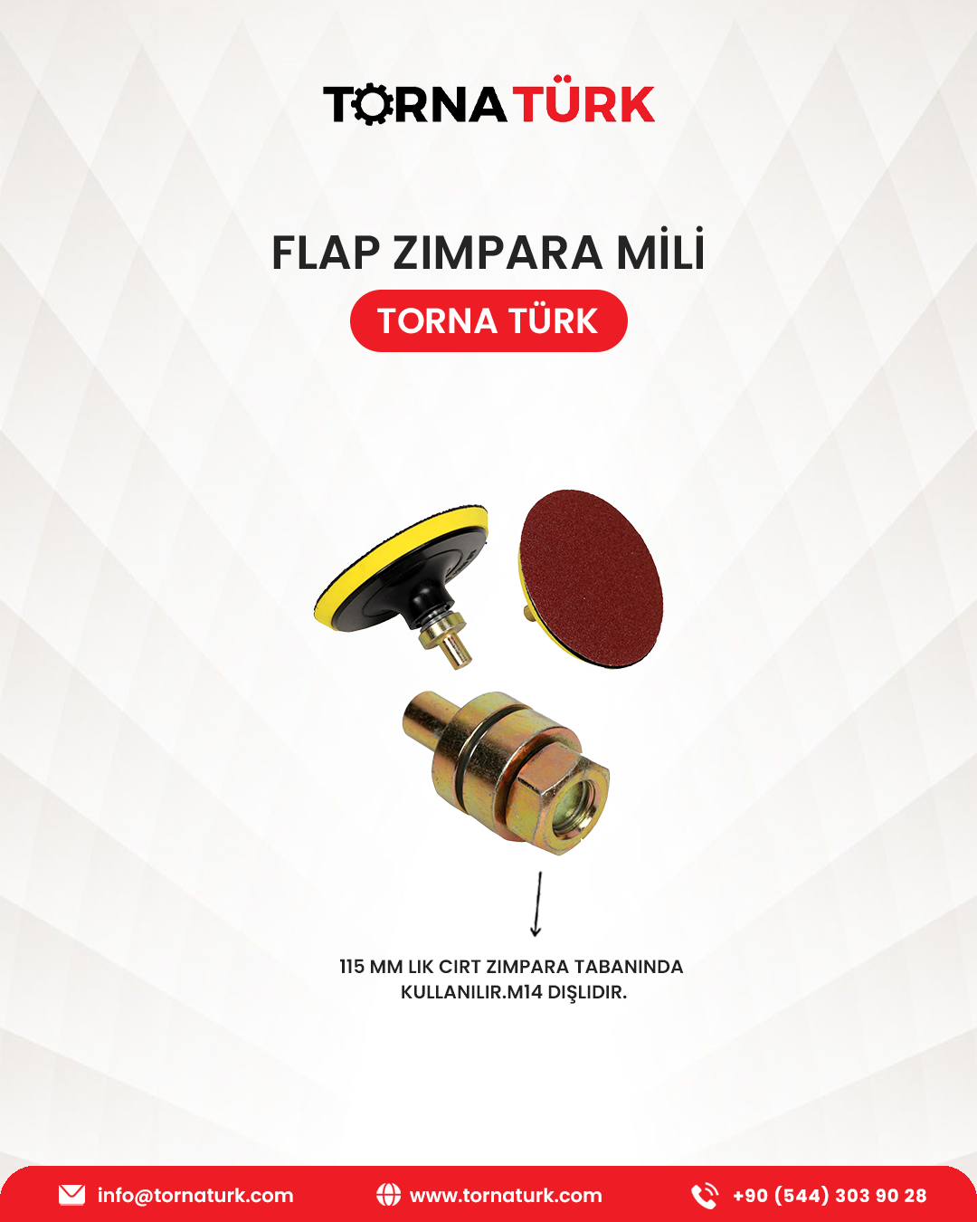 flap zımpara mili
