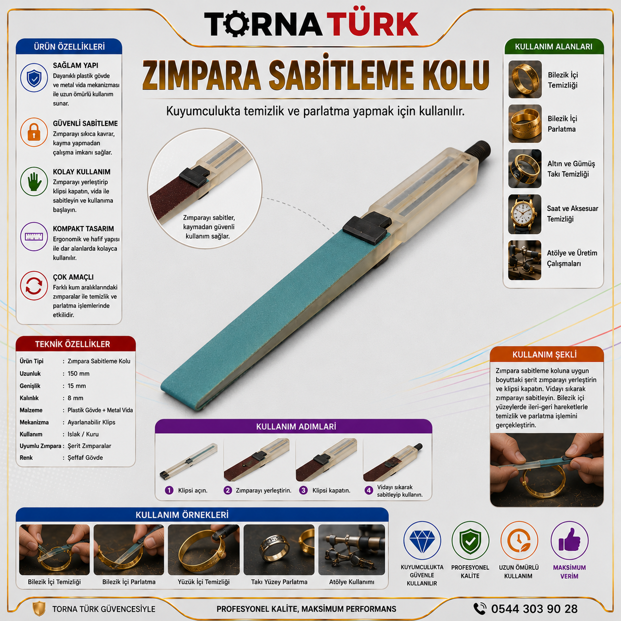 zımpara sabitleme kolu